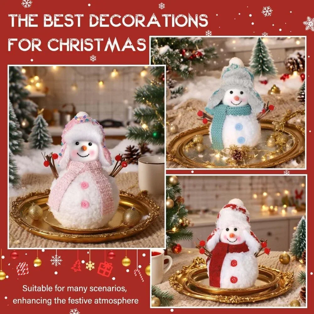Set Of 3 Xmas Farmhouse Tiered Tray Tree Christmas Decor Collectible Figurines
